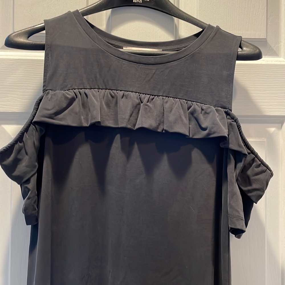 Loft Soft Black Cold Shoulder Dress, Sz S, NWOT!